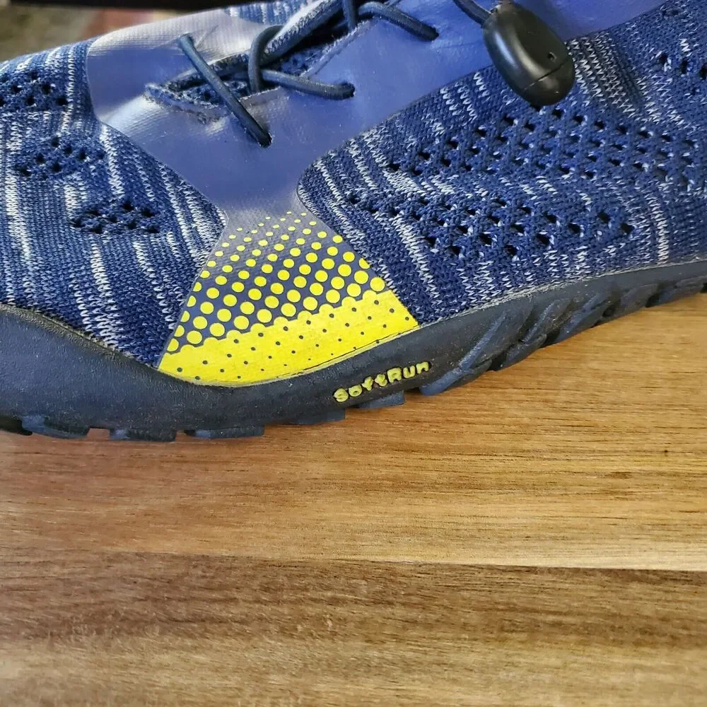 Troadlop‎ Men's Running Shoes Sz 14 Blu Yellow Aqua Water Hiking Camp Minimalist